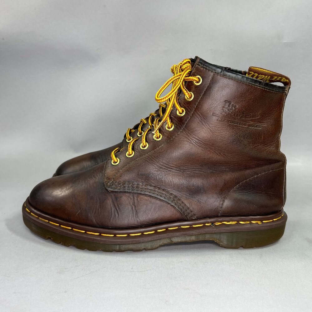 Dr. Martens 1460 Ben Boots Men's Size 10 Brown Leather Made In England Lace Vtg - Picture 5 of 16